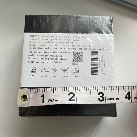 Siweme 3D Flamingo Memo Pad Artistic Design Hand-Bound 100 Sheets - Picture 4 of 6